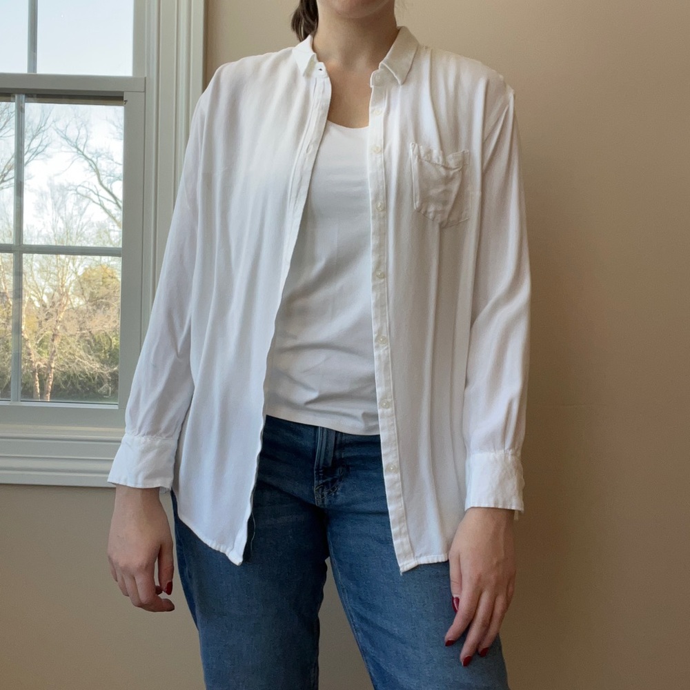 Soft White Button Down